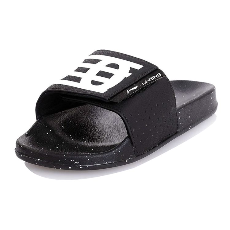 Li-Ning Trendy Lightweight Silent Slide Sandals Women Footwear Black AGAP004-2