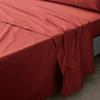 Flat Sheet In 180 X 290 Cm Cotton Percale Terracotta