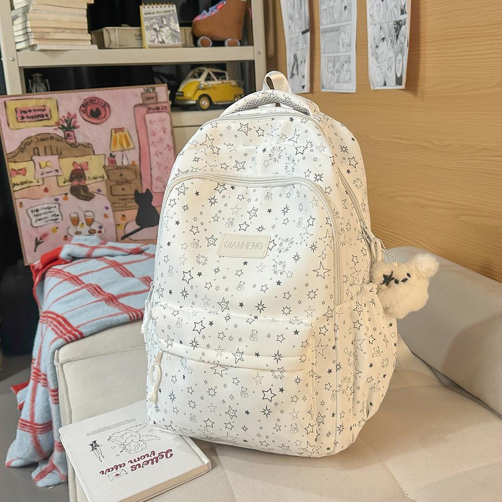 Schoolbag Large-capacity Schoolbag Female New Junior High School Student College Student High-value Star Backpack Versatile Leisure Travel Backpack