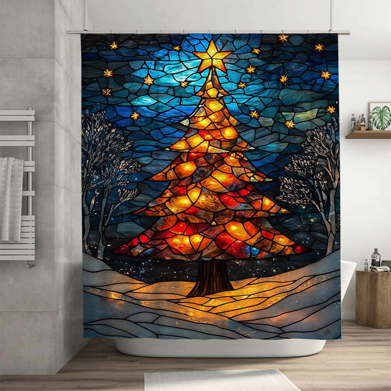 

Tuniu Enchanting Forest Shower Curtain Mystical Woodland Decor Magical Tree Bathroom Curtain Dreamy Nature Shower Liner Whimsica W60H190(CM)-1 Pcs