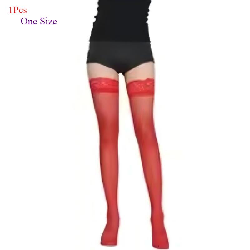 1/3/S Lace Patchwork Women'S Knee High Socks Tight And Sexy Transparent Pure And Tempting Long Stockings