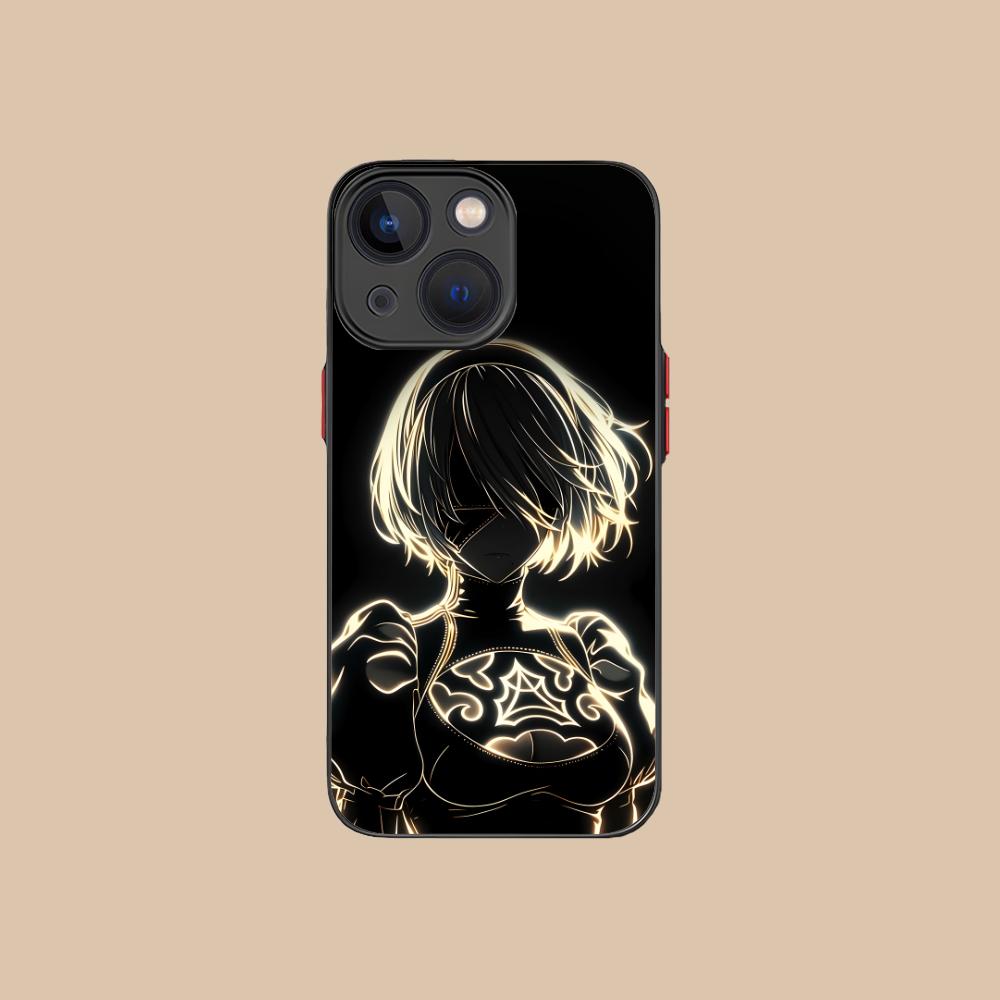 Anime Nier 2B Silicone Mobile Phone Case for iPhone 17 16 15 14 13 12 11 X XR XS Air Pro Max Plus Mini Colorful Cover
