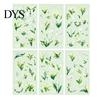 Floral Scrapbook Supplies 6 Sheets/Set Natural Flower Stickers, Waterproof PVC Plants Decals, Retro Stickers Transparent Decorative for DIY
