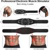Elektronischer Muskelstimulator - Tragbarer batteriebetriebener Bauchmuskelstimulator Muskeltoner für Muskelaufbau, EMS Bauchmuskelmaschine, Fitness Krafttraining Workout