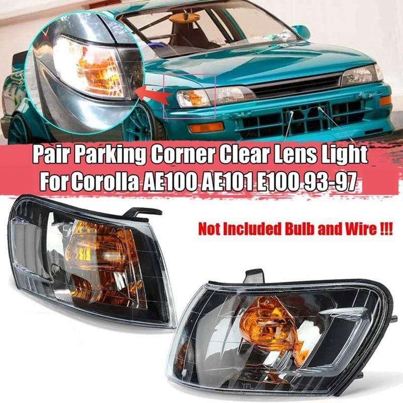 1 Pair Parking Corner Clear Lens Light For Toyota Corolla AE100 AE101 E100 1993-1997-A87Q