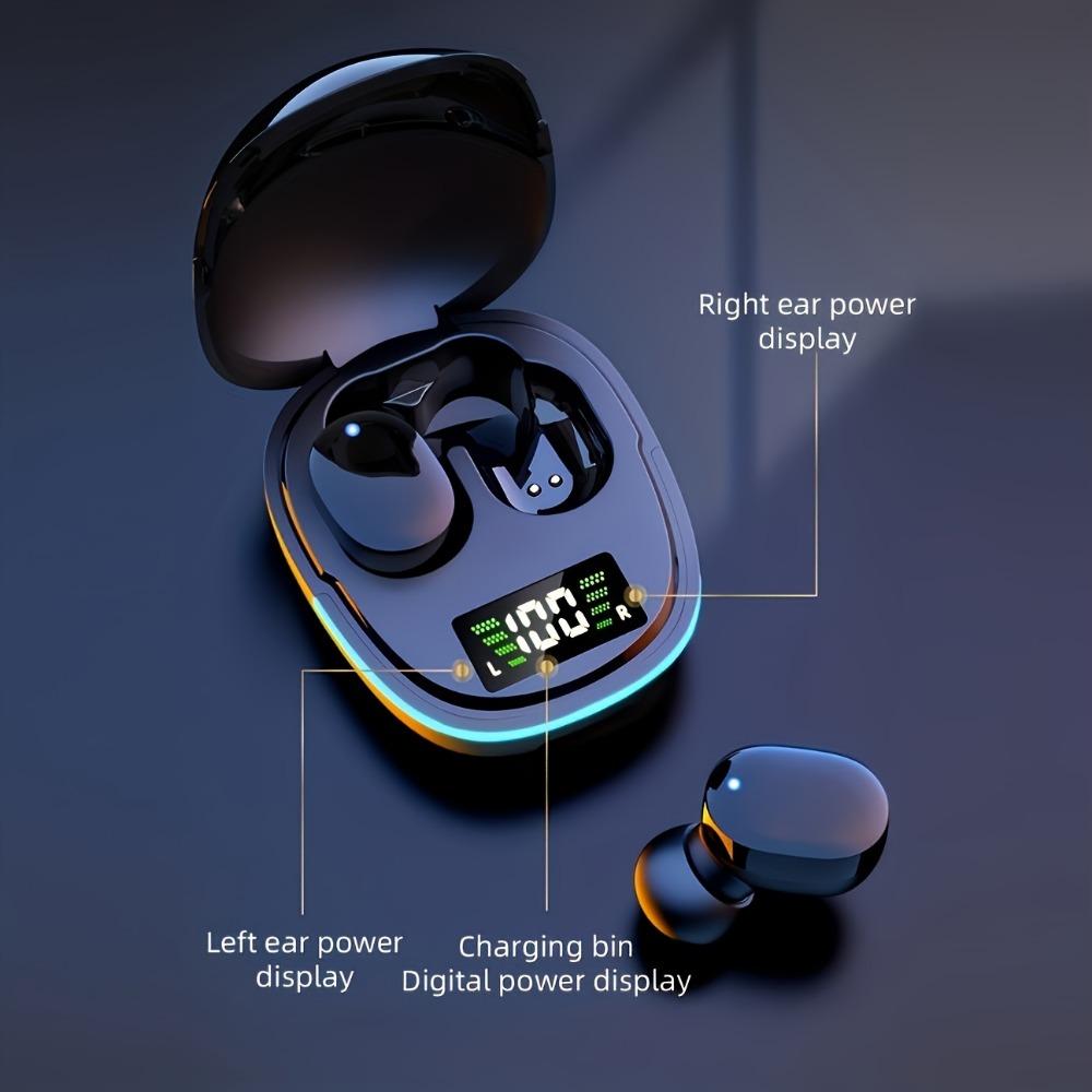 Casque sans fil tactile avec écran LED - Écouteurs intra-auriculaires TWS pour jeux, musique et sport - Compatible iOS/Android