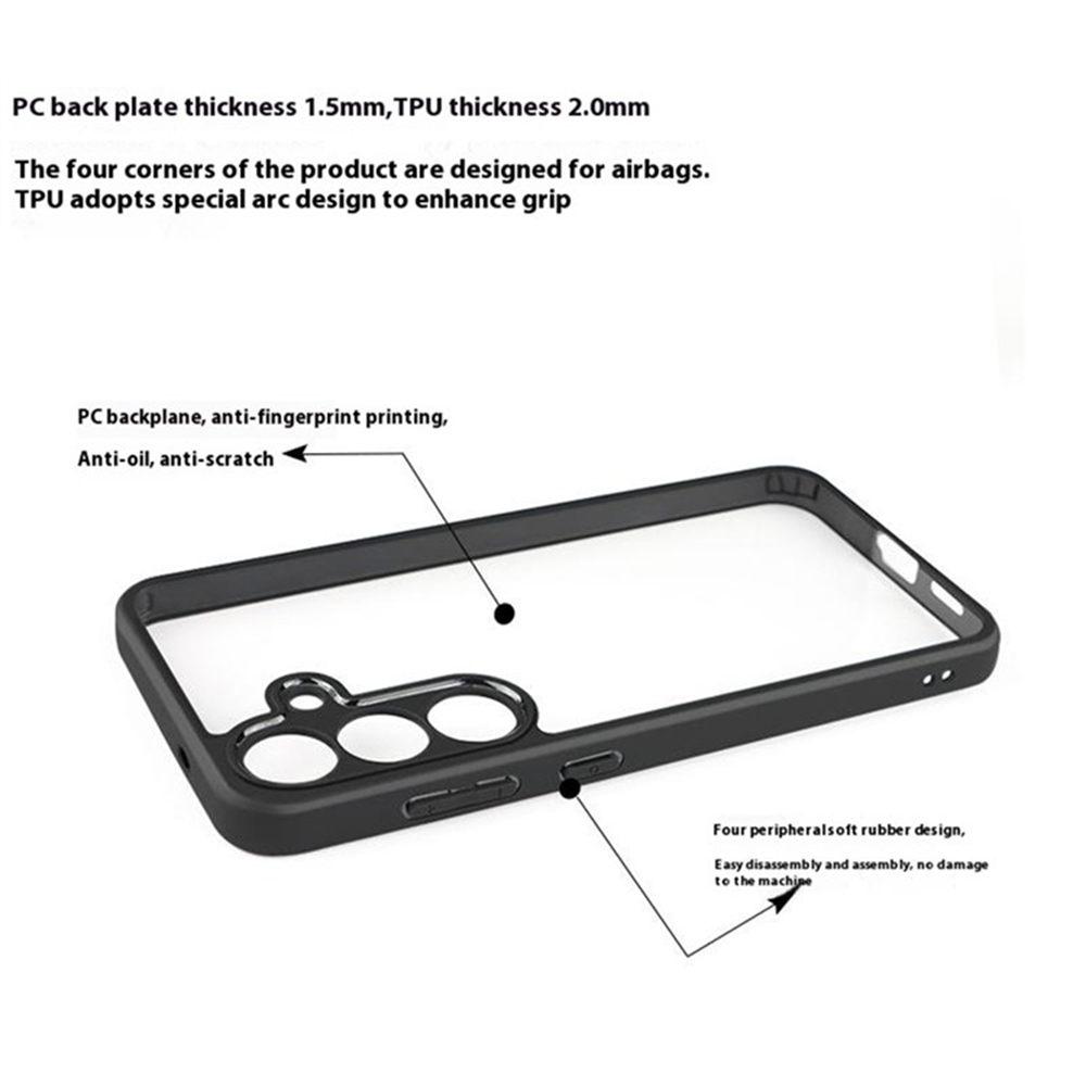 For Samsung Galaxy S24 FE Case Shockproof PC+TPU Clear Back Phone Cover