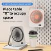 Silent Mini Desktop Fan with Digital Display 5 Speed Wind USB Rechargeable Portable Fan Low-noise Brushless Motor Foldable Fan