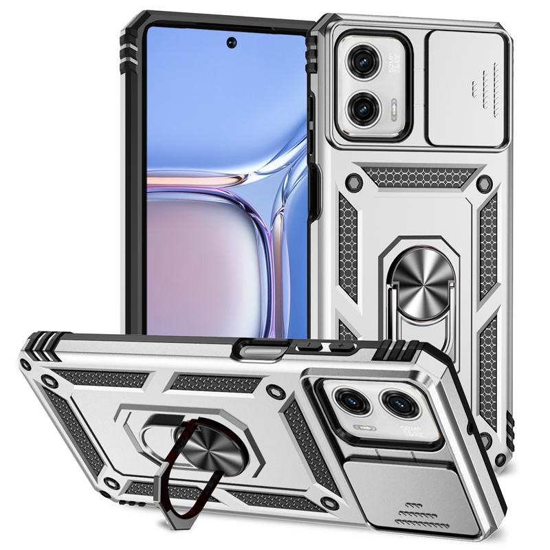 Pouzdro pro Motorola Moto G Power 5G 2023 Armor Slide s ochranným krytem pro fotoaparát pro Motorola G Power 5G 2023 s kroužkem a zadním krytem