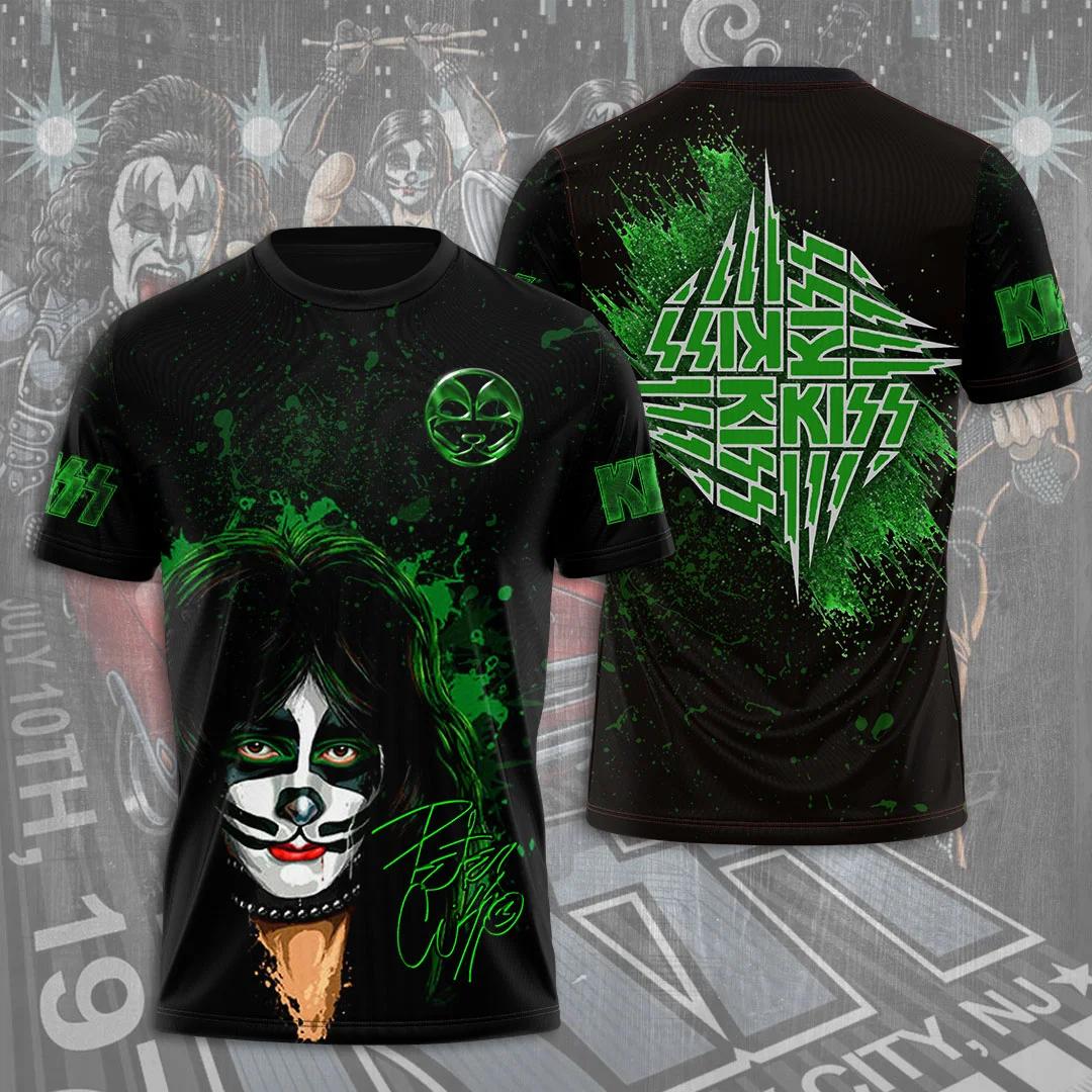 ETST22 Hete Rockband Kiss T-shirts 3D Geprint T-shirt Zomer Mannen Vrouwen Grappig Korte mouw Ronde hals T-shirt Straat Man Tops 2XL