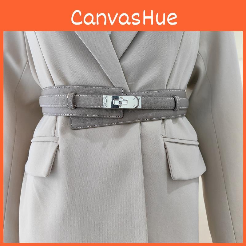 Simple Wide Leather Belt For Women Adjustment For Dress And Coat Gift Styling