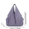 Casual Large Capacity Tote Bag Double Zipper Design Versatile Commuting Handbag  Travel