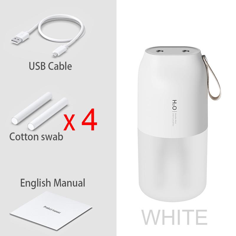 

Беспроводной увлажнитель воздуха USB Portbale Аромадиффузор 2000 мАч Батарея Перезаряжаемый увлажнитель эфирного масла Увлажнитель воздуха WHITE 4 Filters