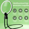 Gooseneck Flexible Magnifying Glass, Adjustable Brightness, Suitable for the Elderly, Rechargeable Magnifying Glass,light Weight