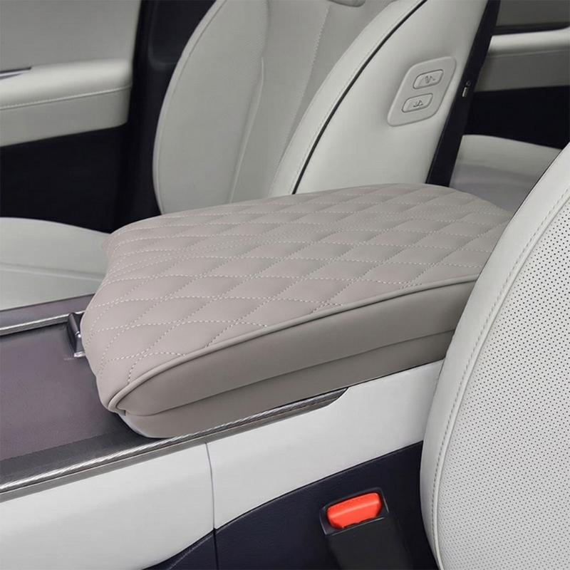 Center Console Armrest Cover Pad for, Quilted Lid Pad for Daily Driving Comfort and Wear Guard
