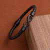 Infinite 8-Character Men'S Personalized Woven Leather Bracelet, Simple Hand Rope, Infinite Symbol Lucky Bracelet.