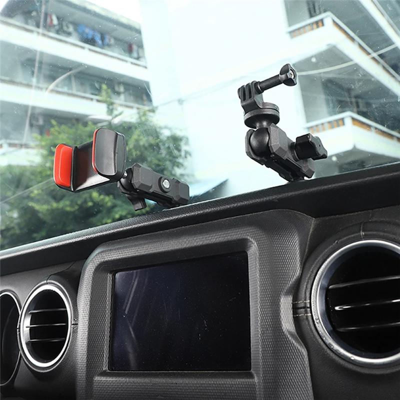 Multi-Mount Dash Phone Holder Camera Mount For Jeep Wrangler JL Gladiator JT 2018-2025 Expansion Stand Accessories