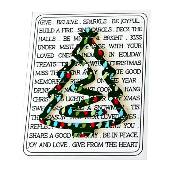 1/3Pcs Christmas Tree Bookmark with Card Tree Shape Acrylic Book Page Marker Clip Decoration Book Lovers Birthday Holiday Gift