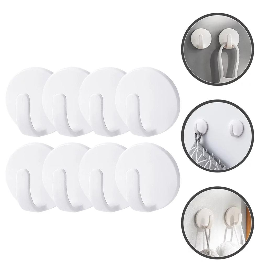 8pcs Magnetic Hook Magnet Towel Hook Punch Free Door Coat Hanger Locker Hook