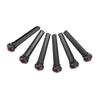 6Pcs Black Guitar Bridge Pin Kit Decorative Robust Clarity Increasing Guitar Bridge Pin Replacement