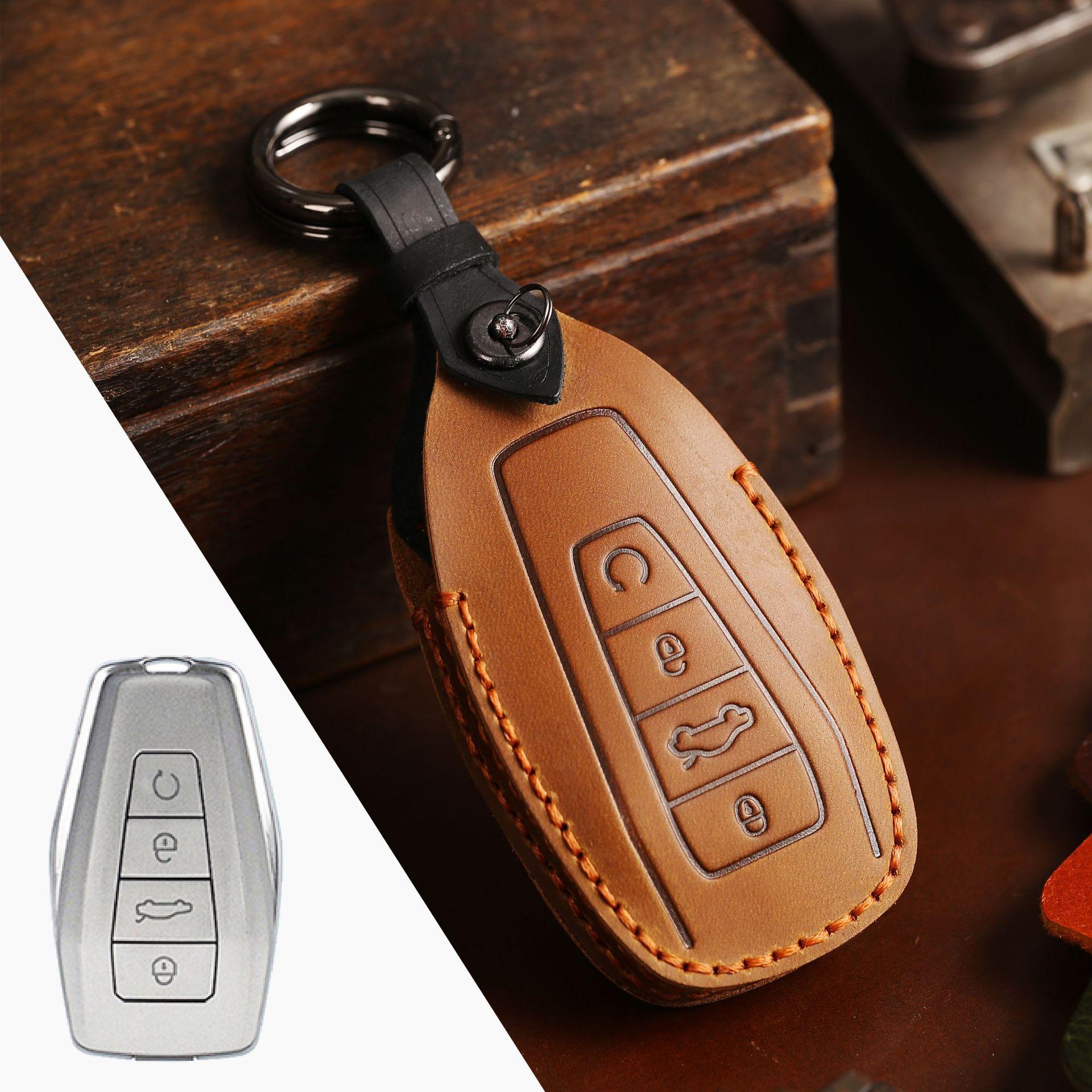 

Applicable to Geely key case Binrui Colorful Xingrui Emgrand GS Vision leather car key case purely handmade