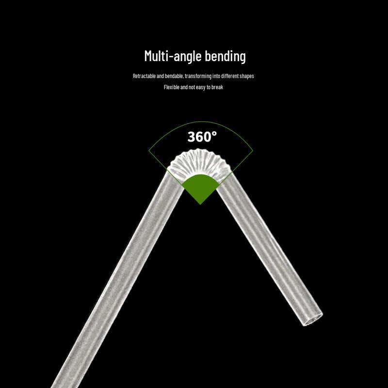 Zhi Shi Disposable PP Transparent Bent Drinking Straws