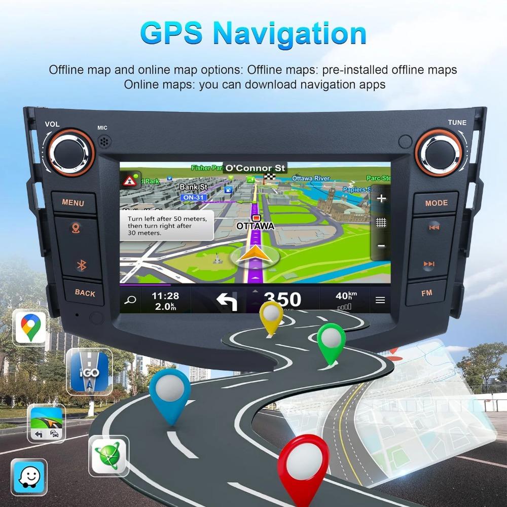 7-Zoll-geeignet für Toyota RAV4 Android Radio Multimedia Player WIFI Carplay SWC DVR GPS Rückfahrfunktion