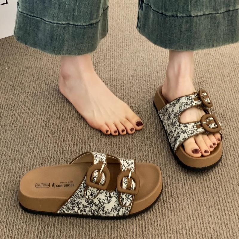 

Summer Women s Thick-soled Slippers New Beach Sandals Versatile Non-slip Shoes 41 білий