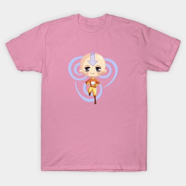 T-Shirt Damen Chibi Aang Harajuku Druck Kawaii T-Shirt Sommer Kurzarm Damen T-Shirt Top Tee
