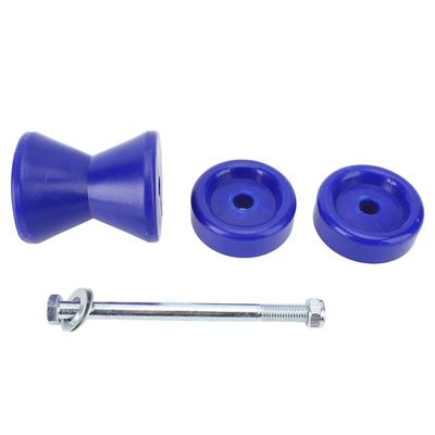 90mm Boat Trailer Bow Roller Shock Absorbing Wearproof Impact Protection PVC Bow Stop Bell Roller Blue