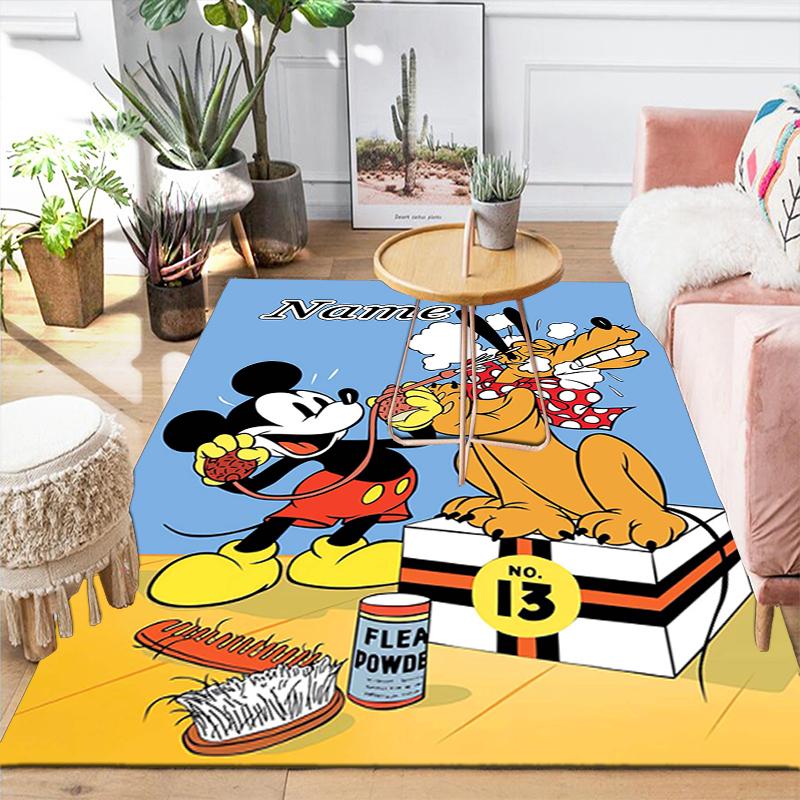 Custom 1Pc Mickey Pluto'S Flea Fight Rug Office Carpet Indoor Outdoor Entrance Doormat Nonslip Soft And Comfortable Living Room D916142