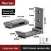 Black Aluminum Alloy Folding Wall-Mounted Coat Hook - Punch-Free, Solid Single Hook