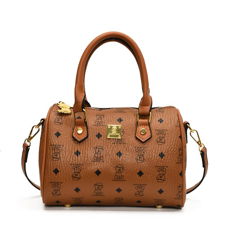 Pillow Bag Small Bag Women's New Bear Printed Messenger Bag Versatile Niche Texture Portable Shoulder Bag