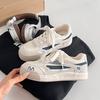 New velvet warm moral training shoes autumn and winter students thick-soled high-value two-cotton board shoes