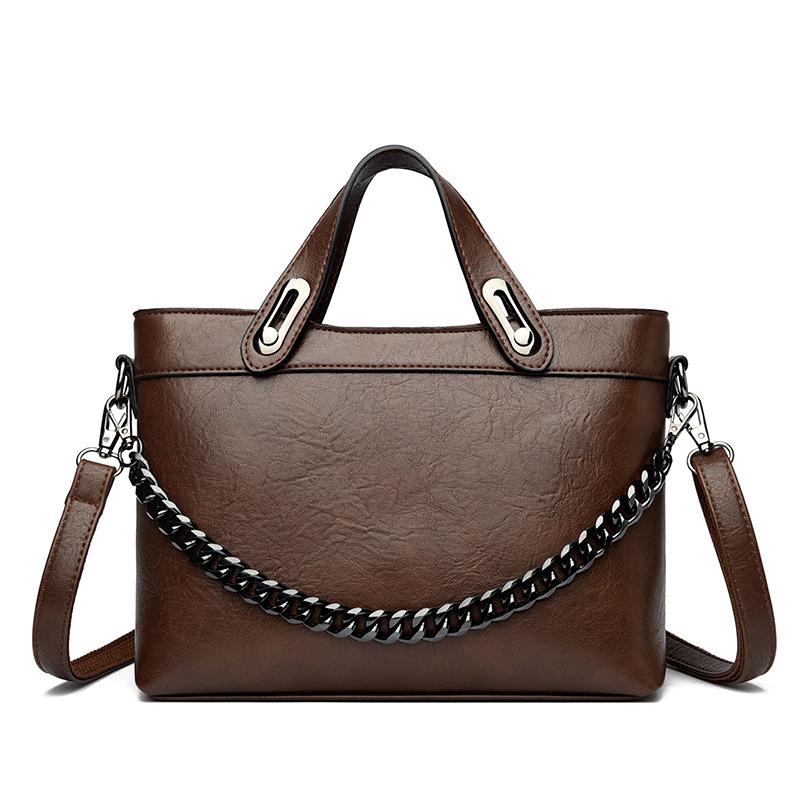 Simple Fashion Handbag Large Capacity Chain Single Shoulder Crossbody Bag Retro Casual Bag