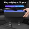 Car Seat Clip Gap Storage Box with Lamp Charging Interior Decor Storage Artifact Auto Supplies Seat Gap Filler Organizer