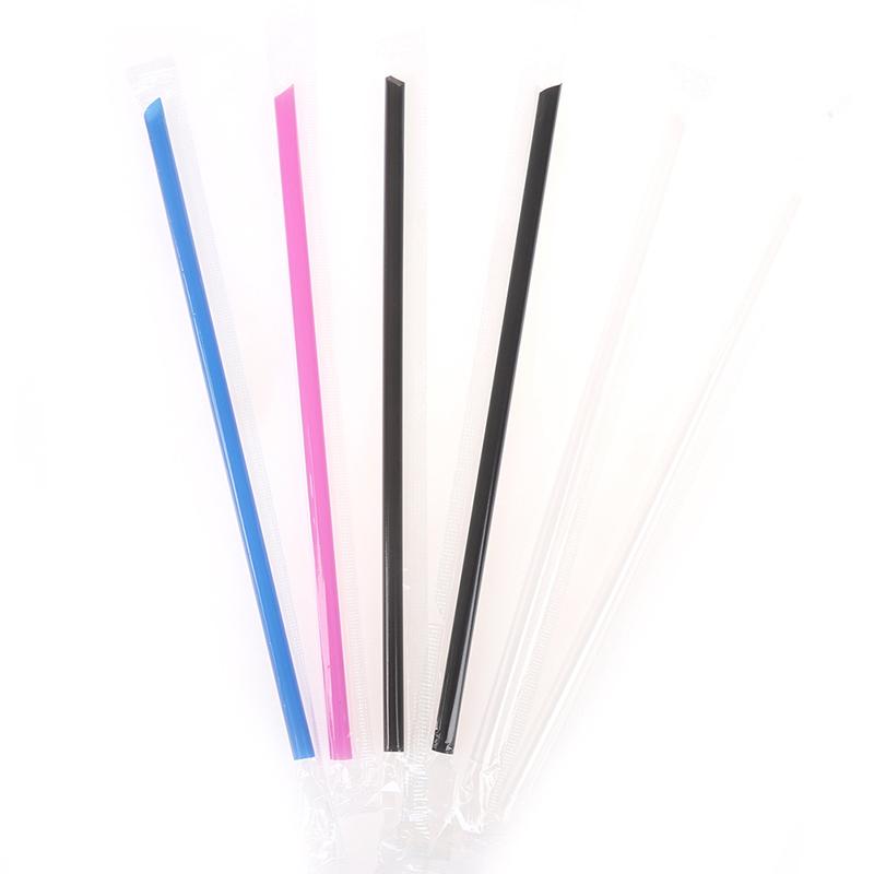 100 Pcs Clear Individually Wrapped Drinking Pp Straws Drinks Straws Party Supplies