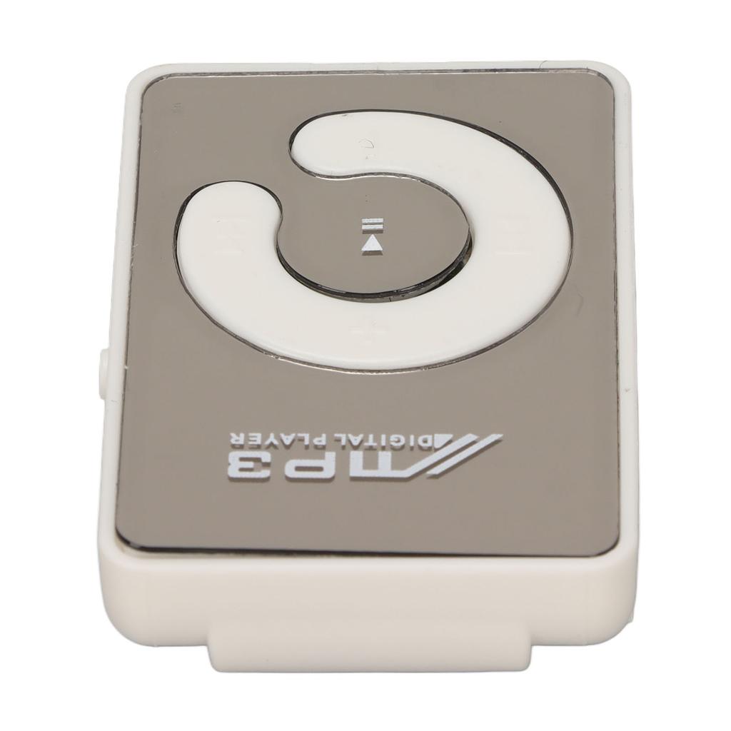 Back Clip Player Portable Lightweight Mini MP3 Music Player with Memory Card Slot for Daily School White