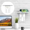 Multi-Plug With Night Light Upgraded  Wall Extender With Shelf  8 AC , 4 USB Ports, Dimmable LED, Desk Organizer For Home
