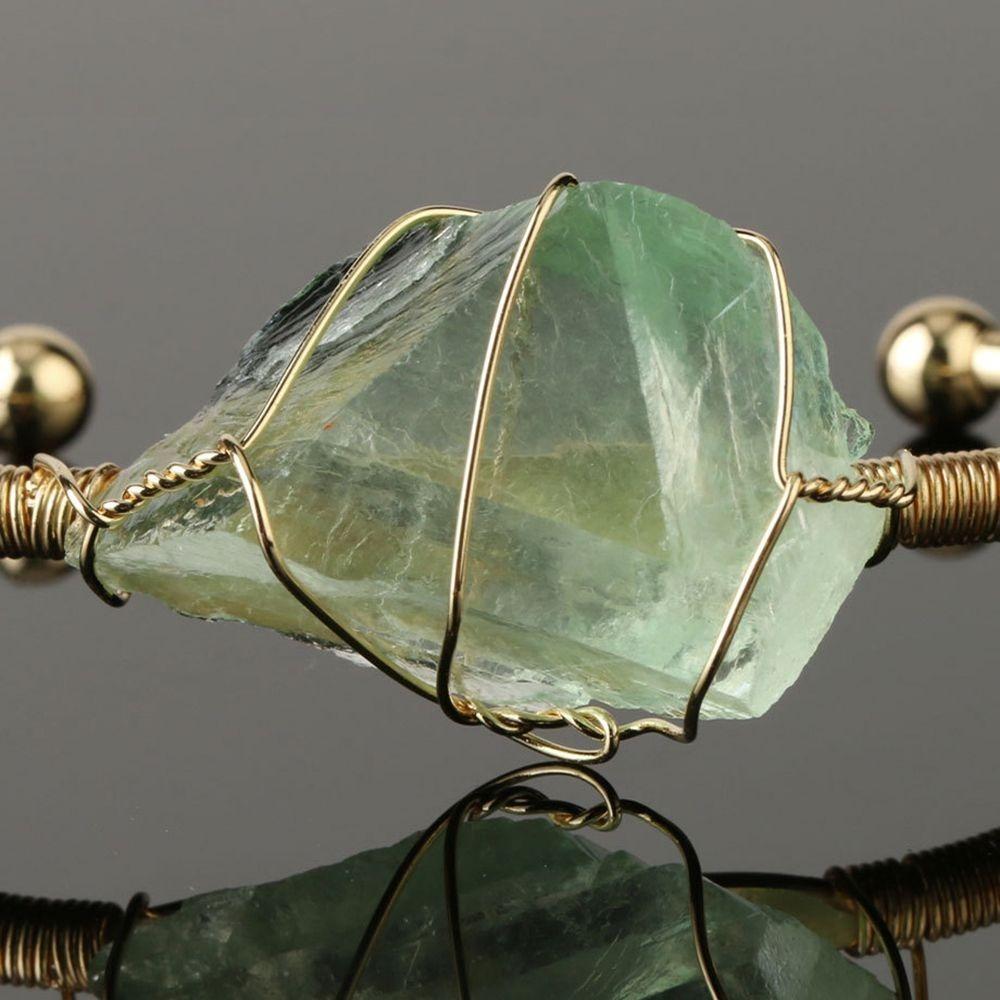 Купить Wire Wrap Natural Stone Bangles Jewelry Gifts Metal Cuff