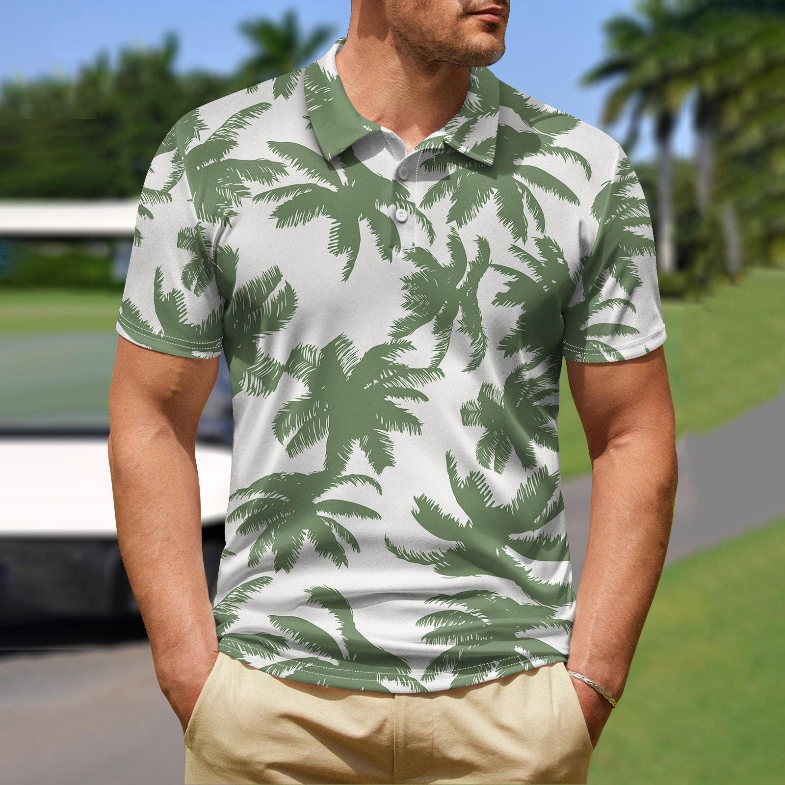 

Летний мужской топ с короткими рукавами для гольфа и микроэластичным покрытием Performance XXXXXL зелёный