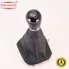 5 Speed Gear Stick Shift Knob Level Leather Boot For VW Polo 6R Hatchback 2009 2010 2011 2012 2013 Car-styling