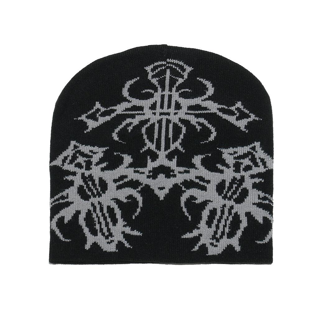 Temu New Trendy Ethnic Pattern Knitted Hat Warm Wool Hat Men's and Women's Fashion Cold Hat Wholesale