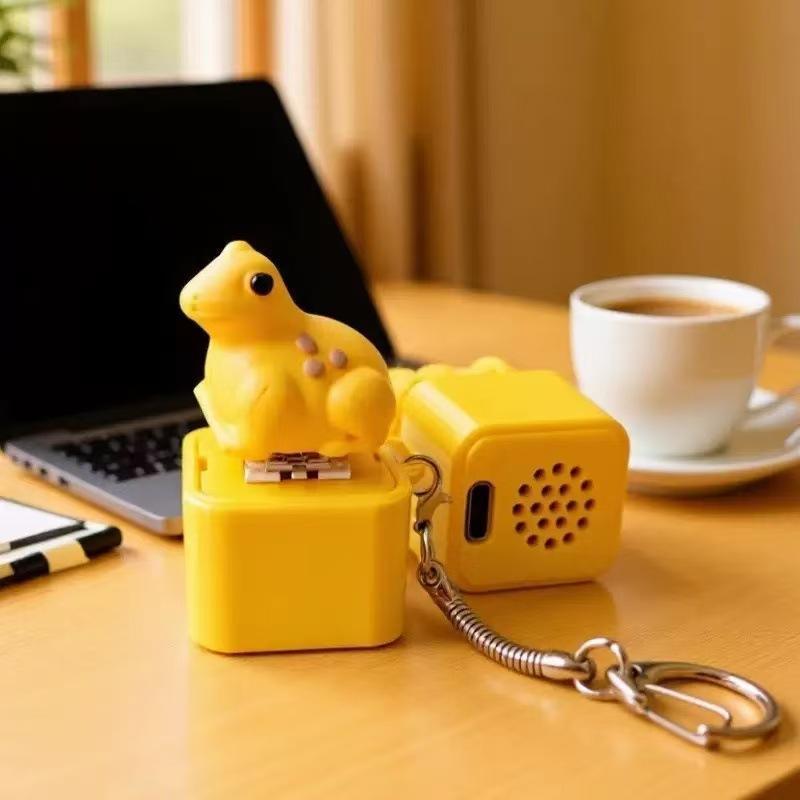 Seagull Mine USB Clicky Keyboard Fidget Button Keychain LED Sound Stress Relief Sensory Toy for Teens Birthday Gift