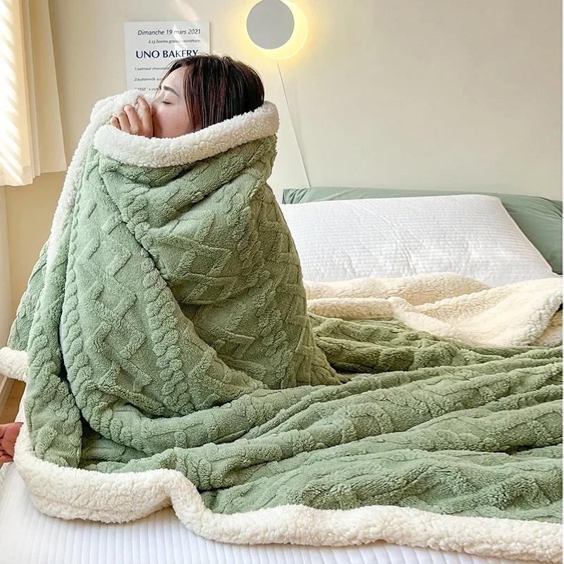Single/Queen/Super King Thicker Fleece Throw Blanket for Bed or Sofa , Soft Plush Blanket