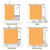 Vikama New Chinese Zen Bamboo Grove Landscape Print Shower Curtain Waterproof And Mould-Resistant Bathroom Shower Curtain