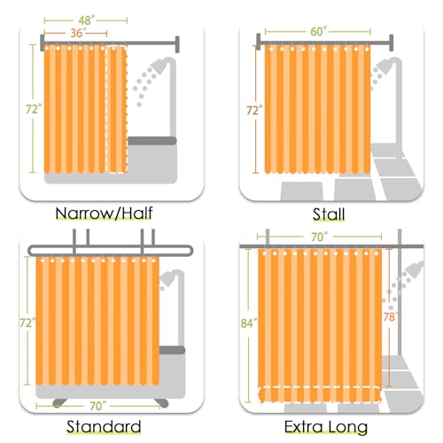 Vikama New Chinese Zen Bamboo Grove Landscape Print Shower Curtain Waterproof And Mould-Resistant Bathroom Shower Curtain