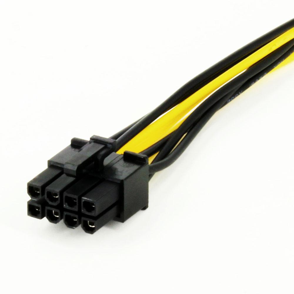 8Pin Male To Dual 4Pin Male Video Card Power Cord 8 Pin PCI Express To Dual 4 Pin Molex Graphics Card Power Cable