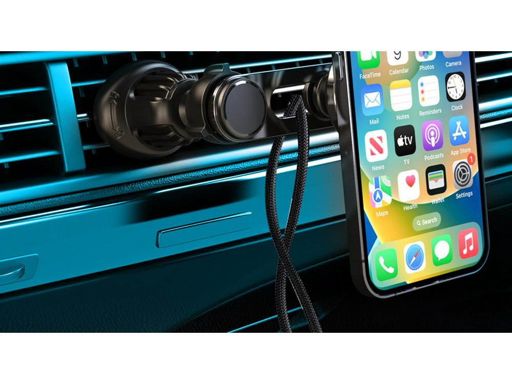 Suport magnetic rotativ 360° pentru telefon de mașină - Aliaj de aluminiu montare pe ventilație