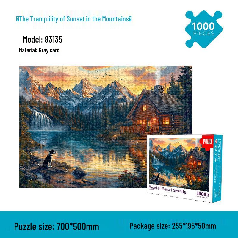 1,000-Piece High-Difficulty Jigsaw Puzzle for Adults - Stress Relief and Boredom Buster Featuring Famous Van Gogh Oil Paintings.